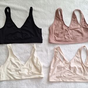 Auden Crossover Bralette Set - Black, Pink, Cream
